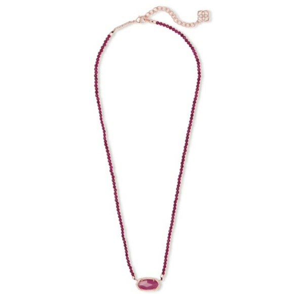 Kendra Scott Beaded Elisa Necklace in Maroon Jade - Picture 3 of 8